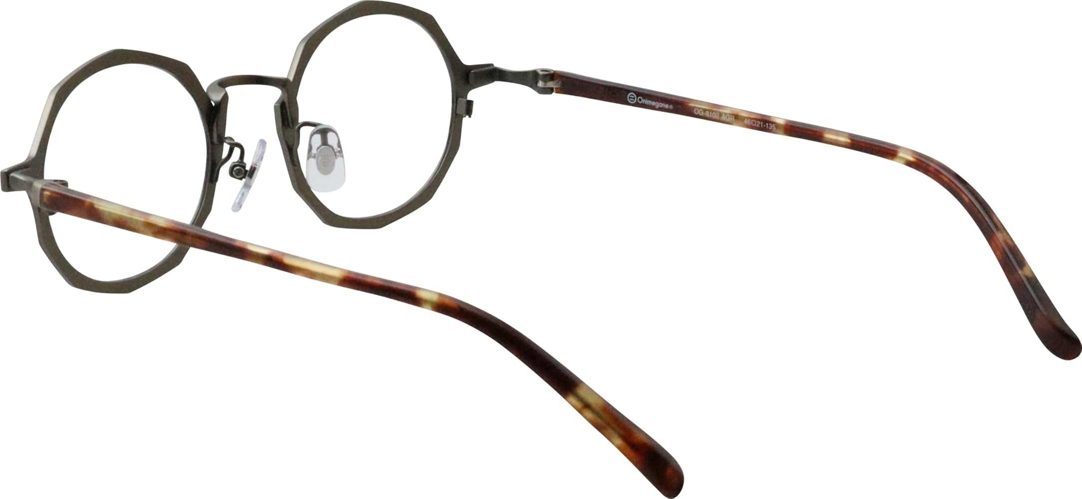 Amazon.co.jp: [onimegane] オニメガネ 十角形 丸メガネ 丸眼鏡